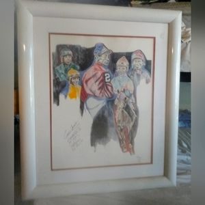 Horse racing painting.